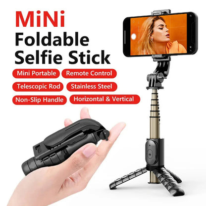 Selfie Stick Bluetooth Techsuit Q10, Universal, Svart