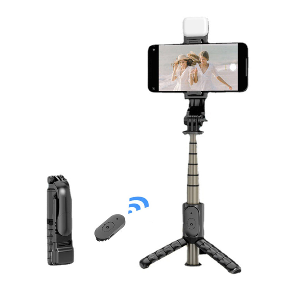 Selfie Stick Bluetooth Techsuit Q10s, Universal, Svart
