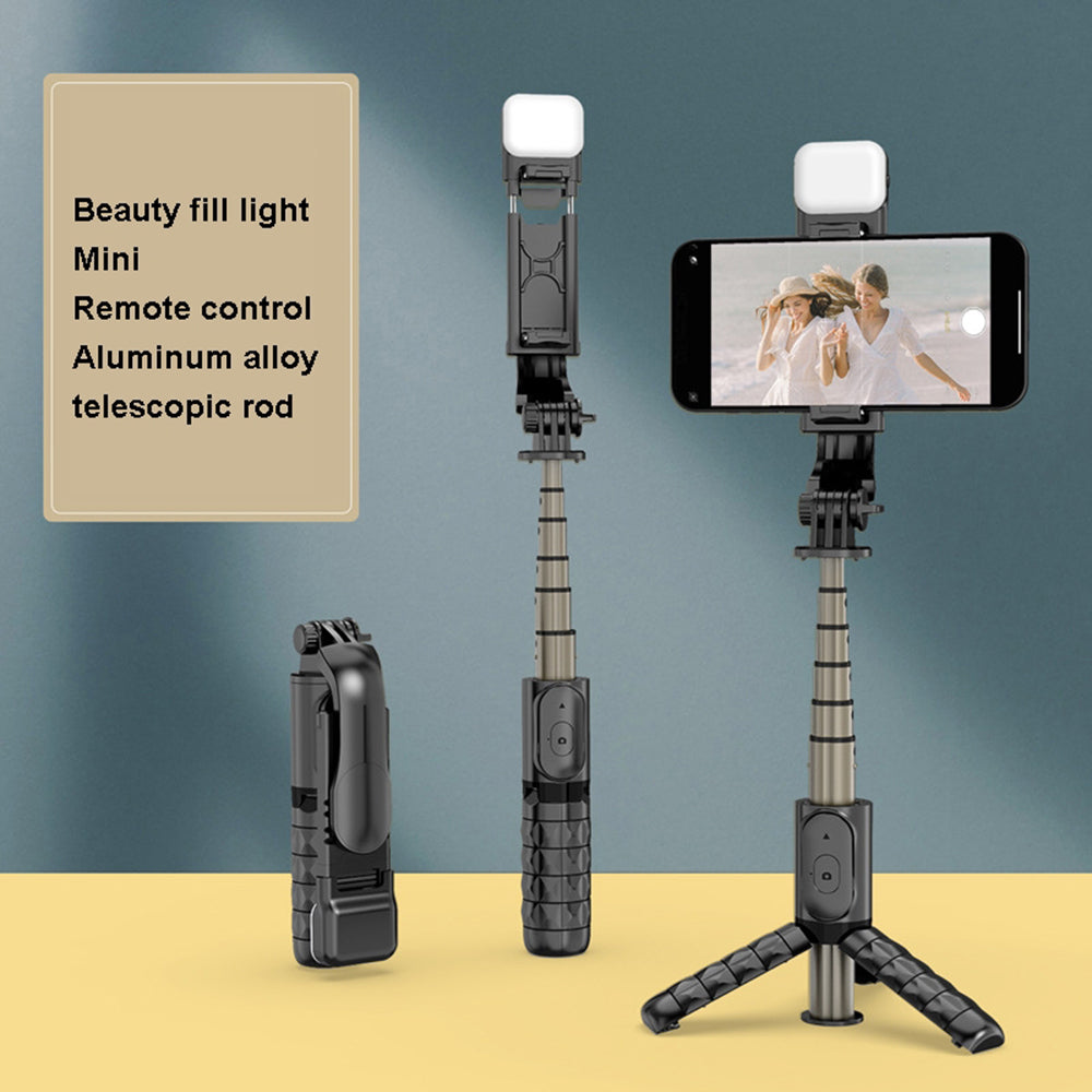 Selfie Stick Bluetooth Techsuit Q10s, Universal, Svart