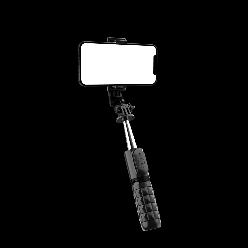 Selfie Stick Bluetooth Techsuit Q11, Universal, Svart