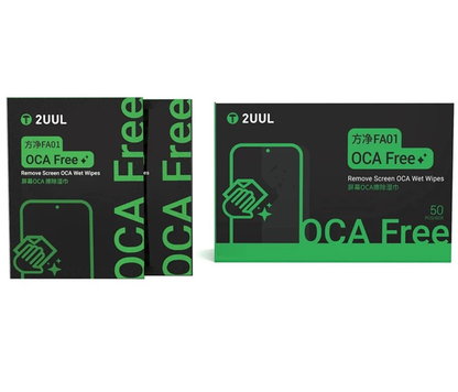 2UUL FA01 Wet Cleaning Wipes for OCA / LOCA Adhesive Removal, Set of 50 pieces