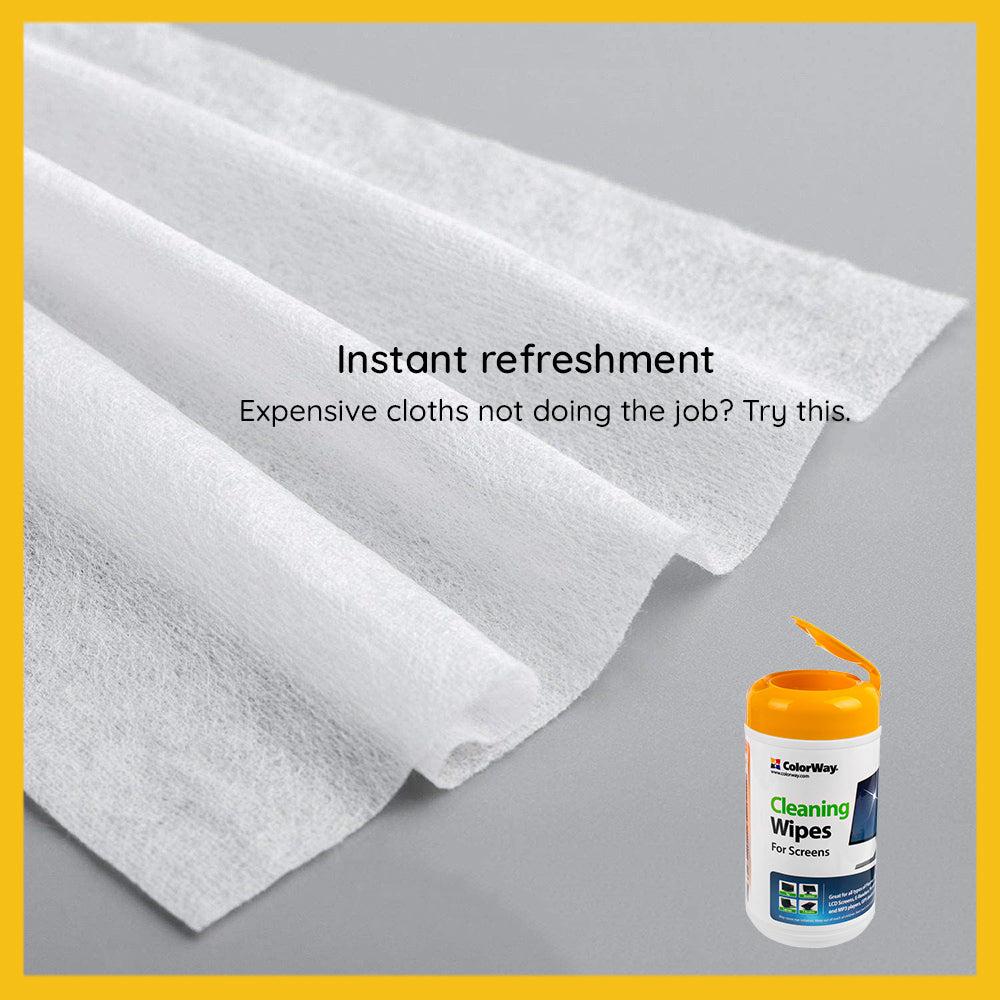 Fuktiga rengöringsservetter ColorWay CW-1071, Set med 100 stycken