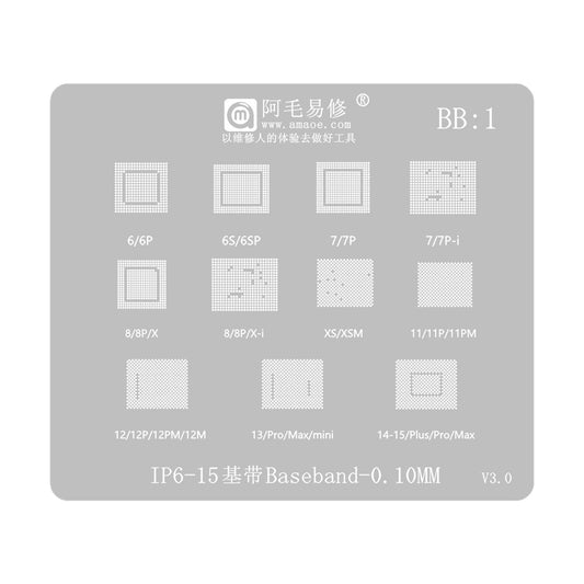 BGA-mall Amaoe för Apple iPhone 6 - 15-serien, CPU / Baseband / IC