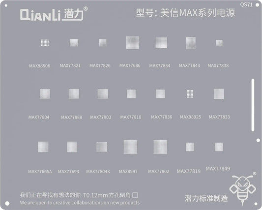 BGA-mall QIANLI QS71 för Mxim Max-serien