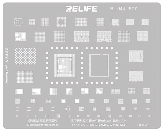 BGA-mask Relife RL-044 IPZ7 för Apple iPhone 12 / 12 Pro / 12 Pro Max / 12 mini, CPU