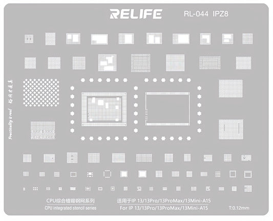 BGA-mask Relife RL-044 IPZ8 för Apple iPhone 13 / 13 Pro / 13 Pro Max / 13 mini, CPU