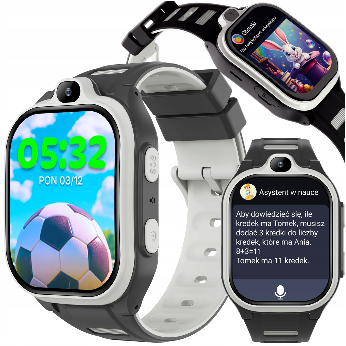 Smartwatch Forever Kids Boost KW-530 Call, Svart