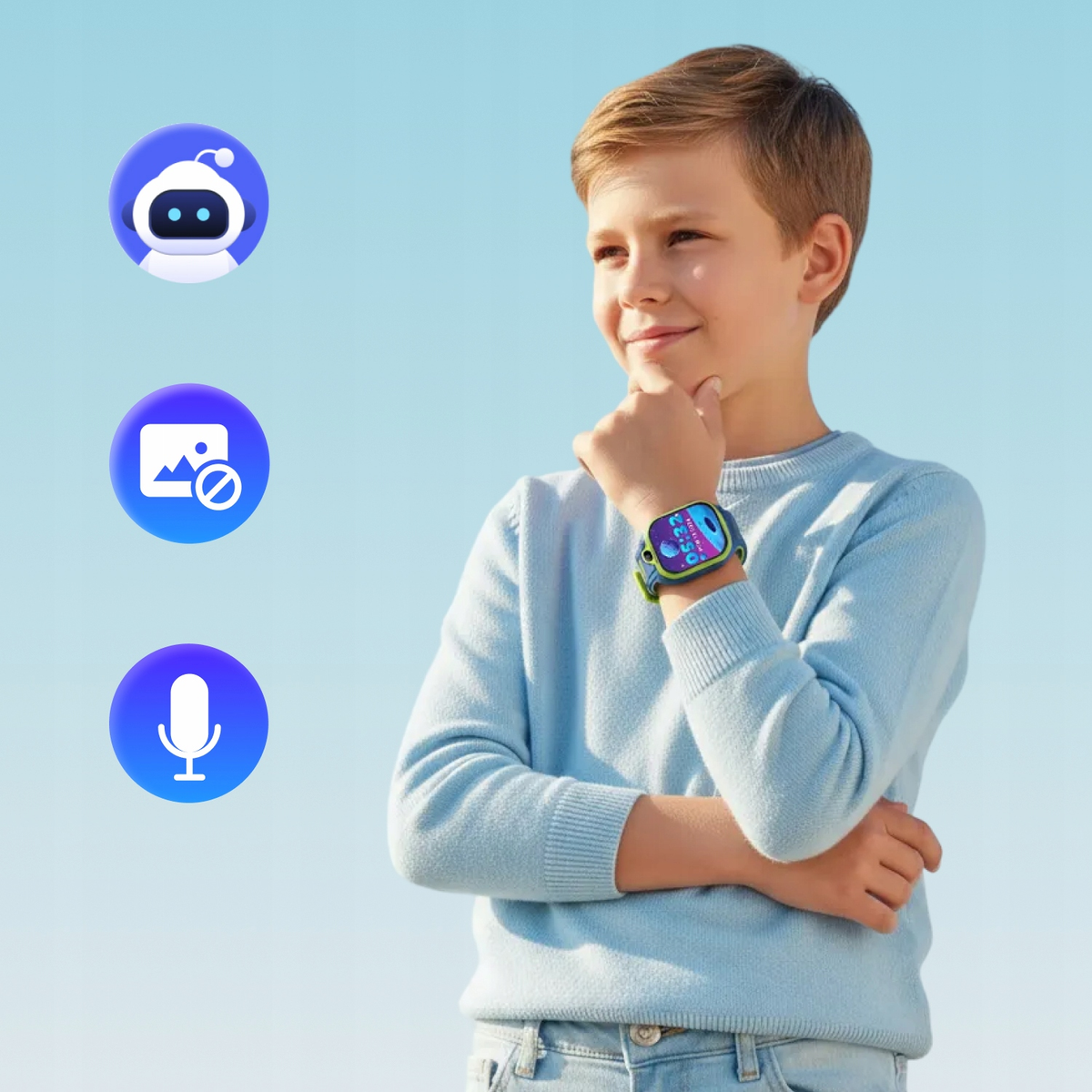 Smartwatch Forever Kids Boost KW-530 Call, Blå