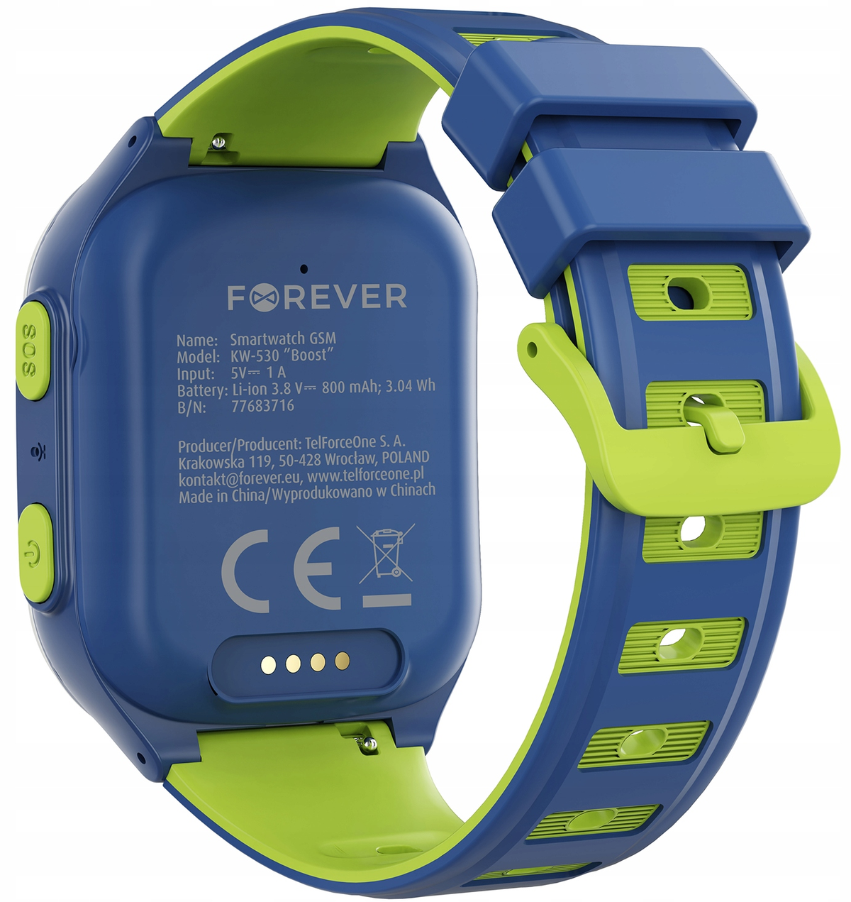 Smartwatch Forever Kids Boost KW-530 Call, Blå