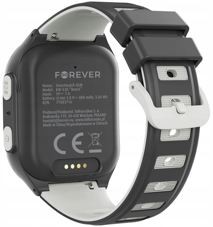 Smartwatch Forever Kids Boost KW-530 Call, Svart