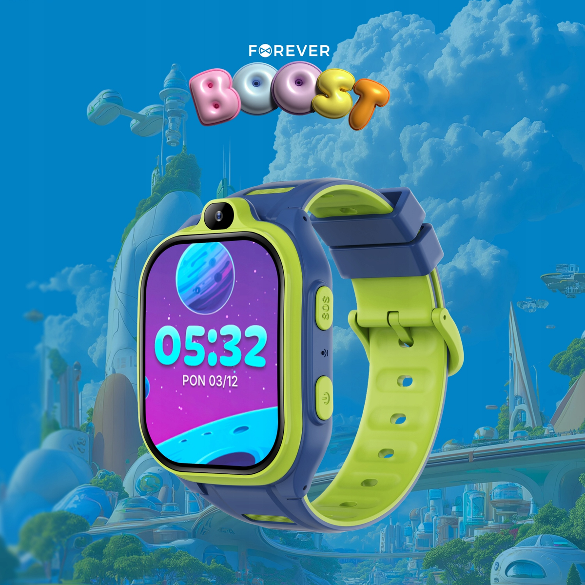 Smartwatch Forever Kids Boost KW-530 Call, Blå