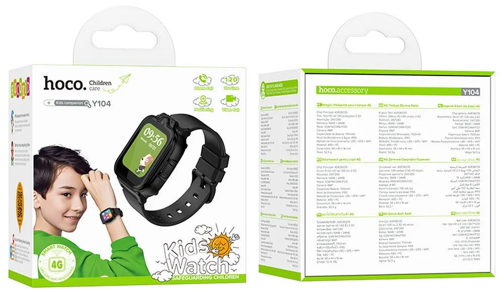 HOCO Y104 Kids Call Smartwatch, Black