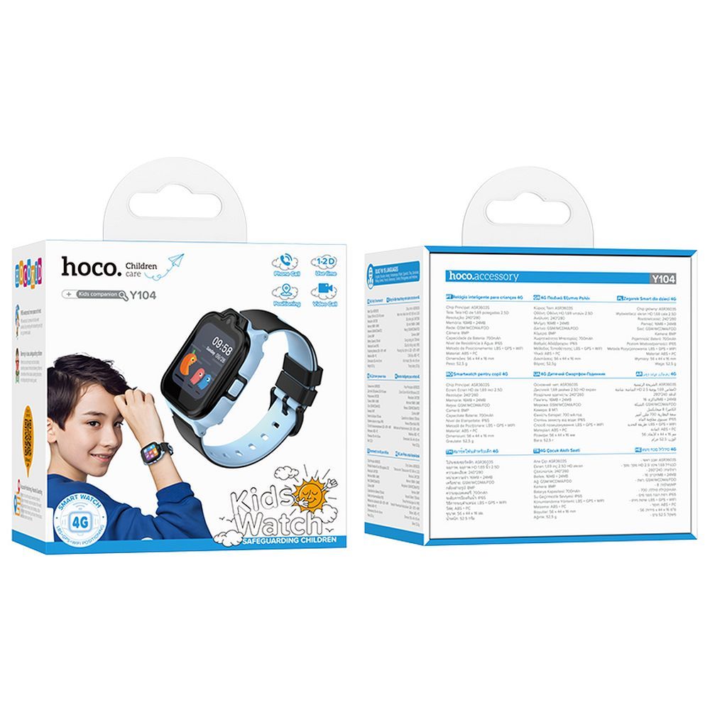 Smartwatch HOCO Y104 Kids Call, Blå