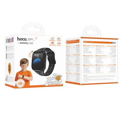 Smartwatch HOCO Y108 Kids Call, Svart