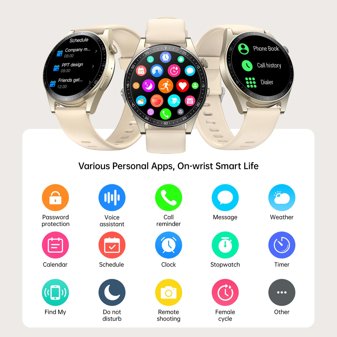Smartwatch Joyroom JR-FC2 Call, Guld