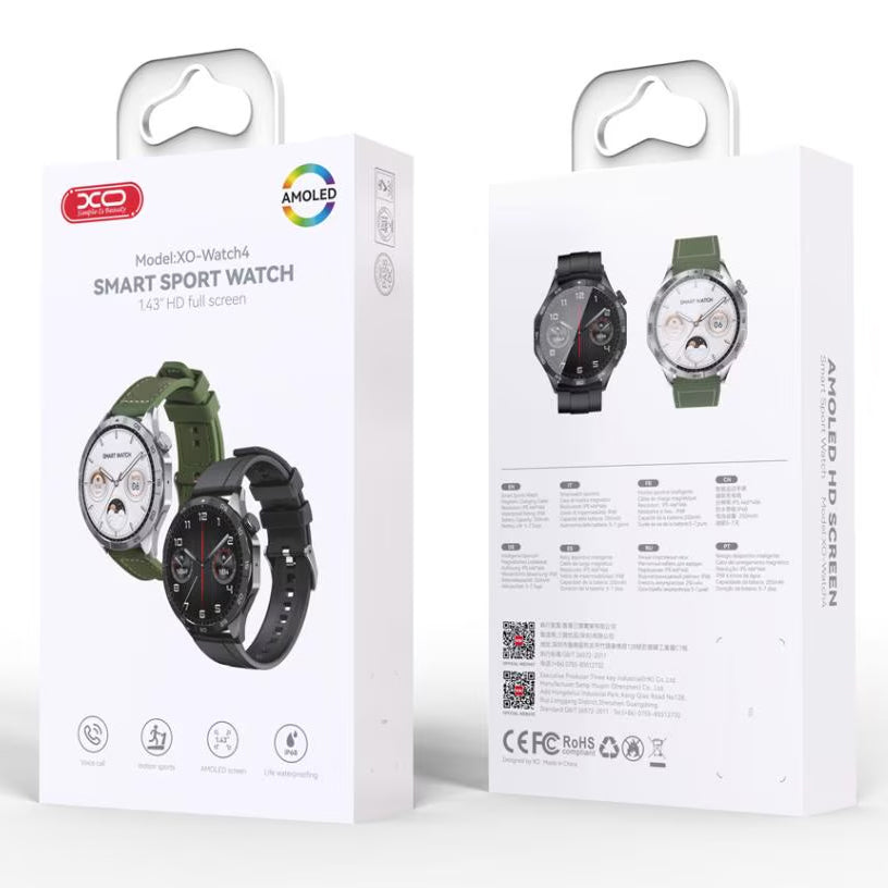 Smartwatch XO Design 4, Svart