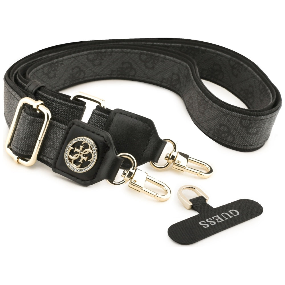 Telefonsnöre Guess 4G Strass Metal Logo, Svart