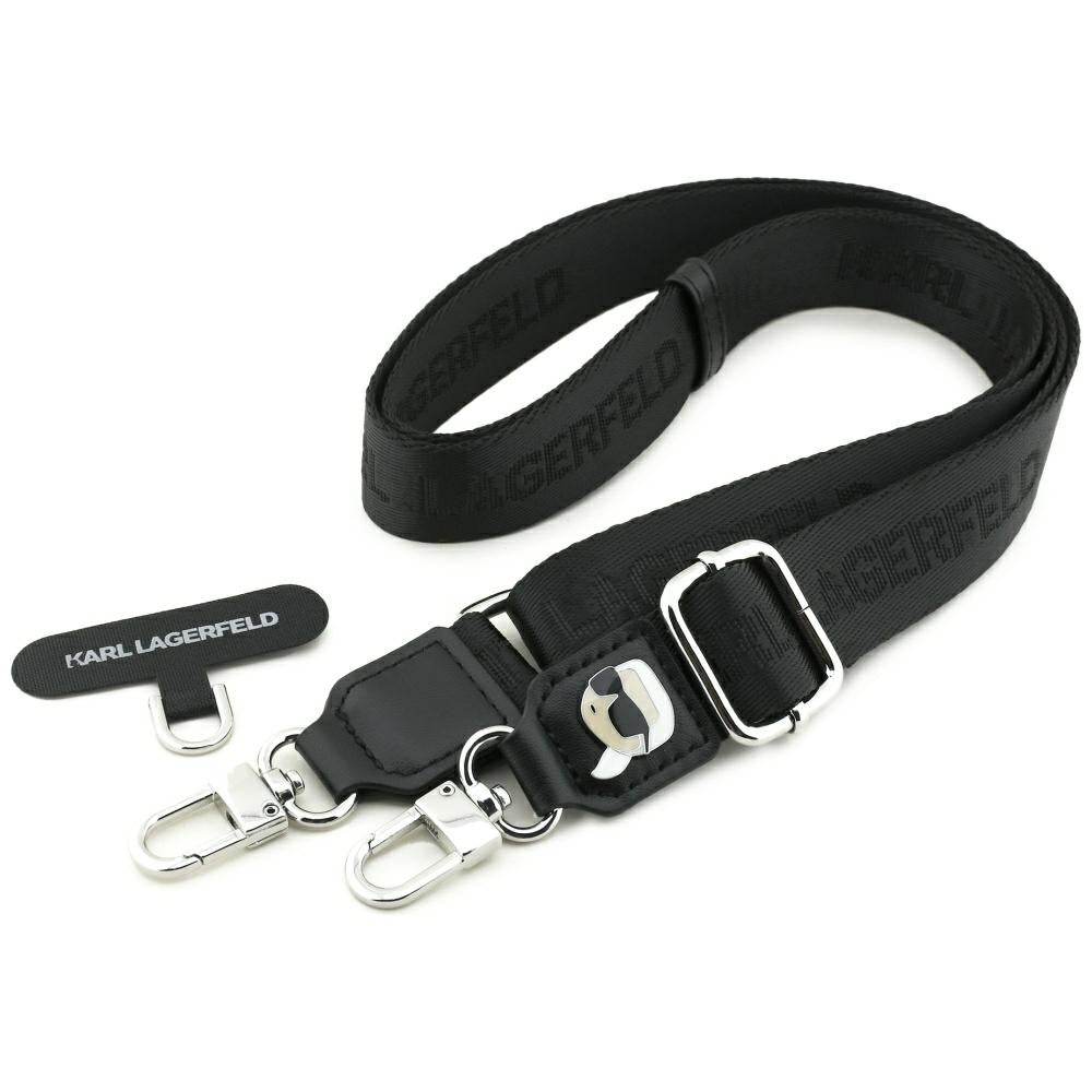 Karl Lagerfeld Telefonlanyard Karl Metal Logo, Svart