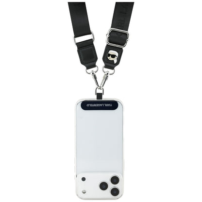 Karl Lagerfeld Telefonlanyard Karl Metal Logo, Svart
