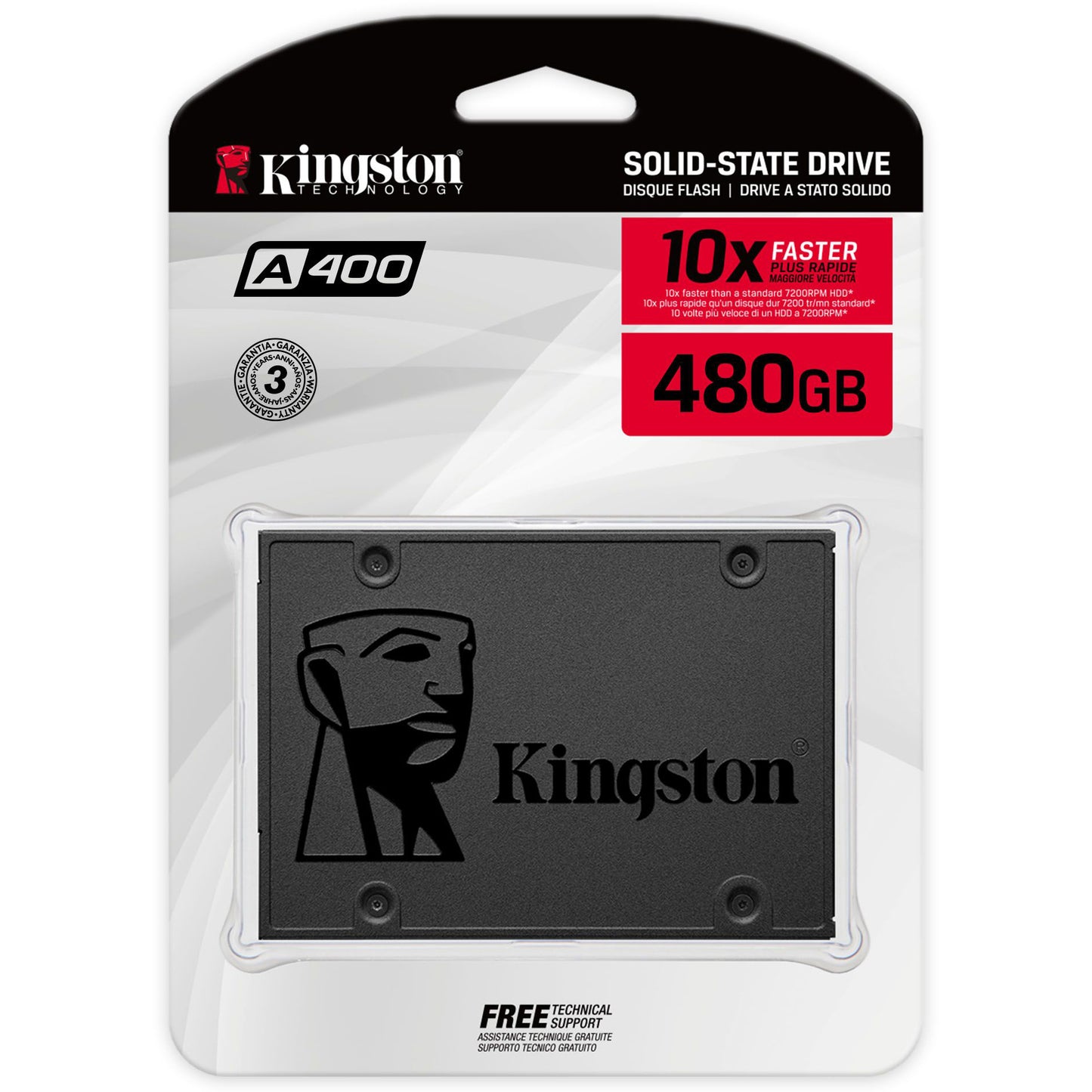 Solid State Drive (SSD) Kingston A400, 480GB, 2.5 tum, SATA III SA400S37/480G