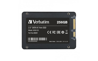 Solid State Drive (SSD) Verbatim VI550 S3, 256GB, 2.5 tum, SATA III 49351