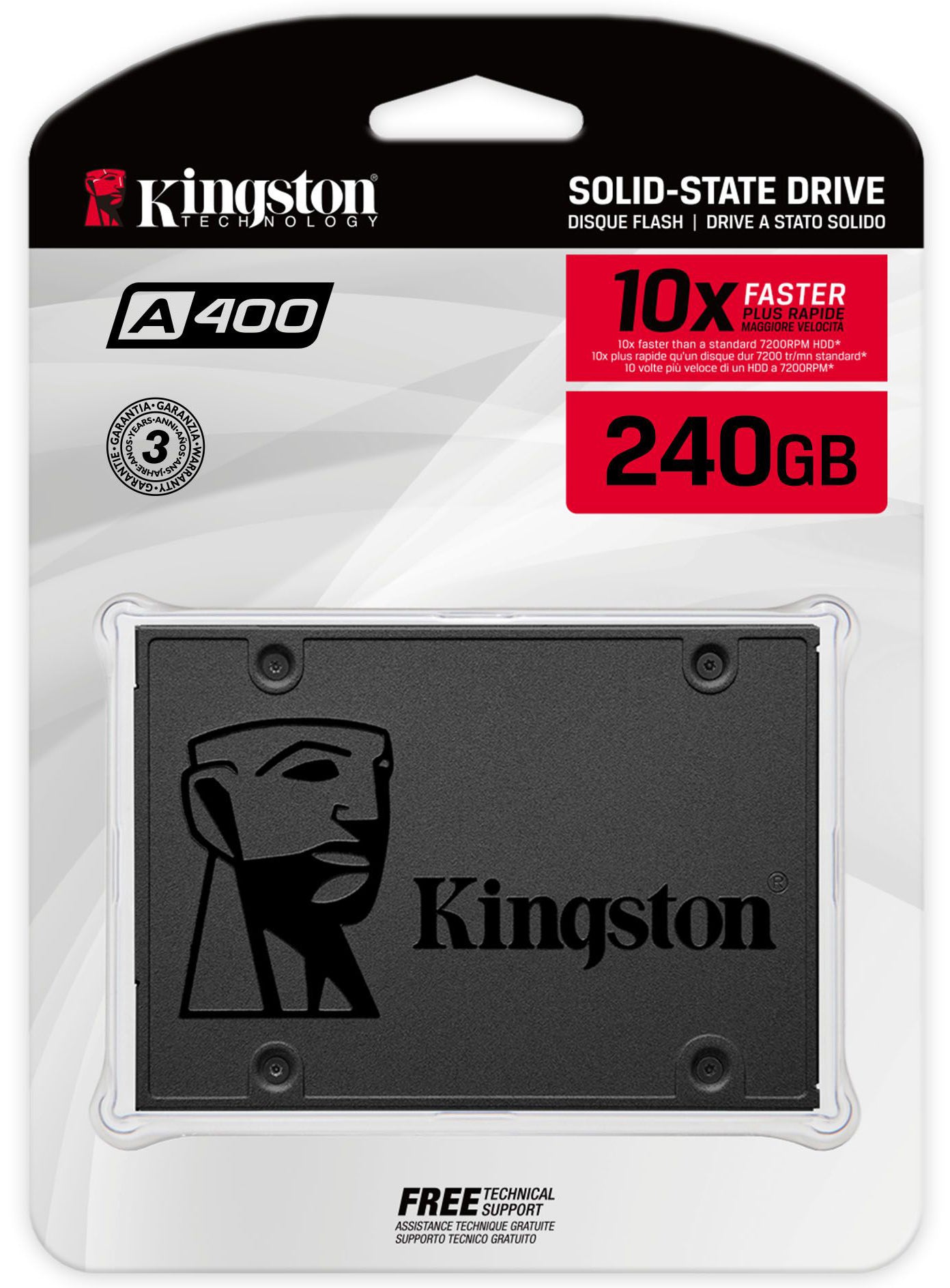 Solid State Drive (SSD) Kingston A400, 240GB, 2,5 tum, SATA III SA400S37/240G