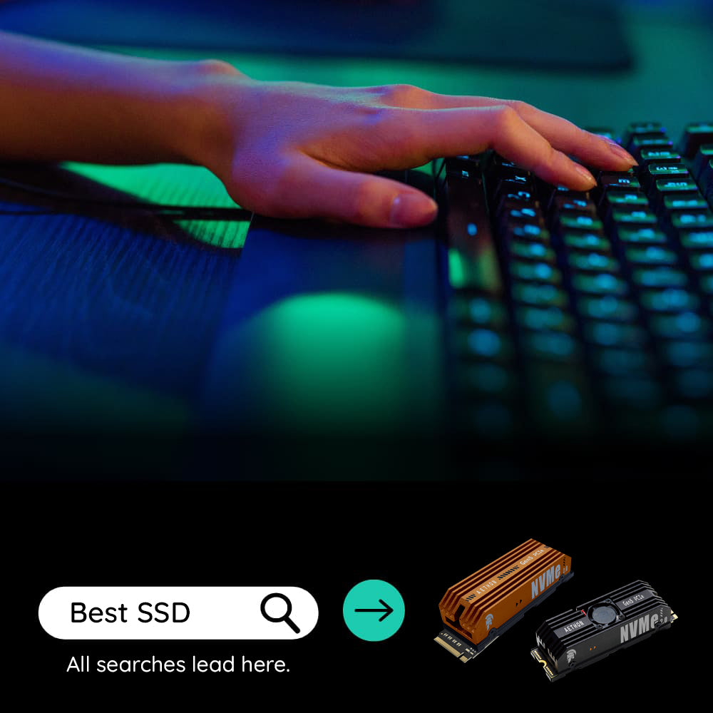 Solid State Drive (SSD) Dato Ares Aethon, NVME M.2, PCIe Gen5x4, 2TB, Svart ARSAT-2TB