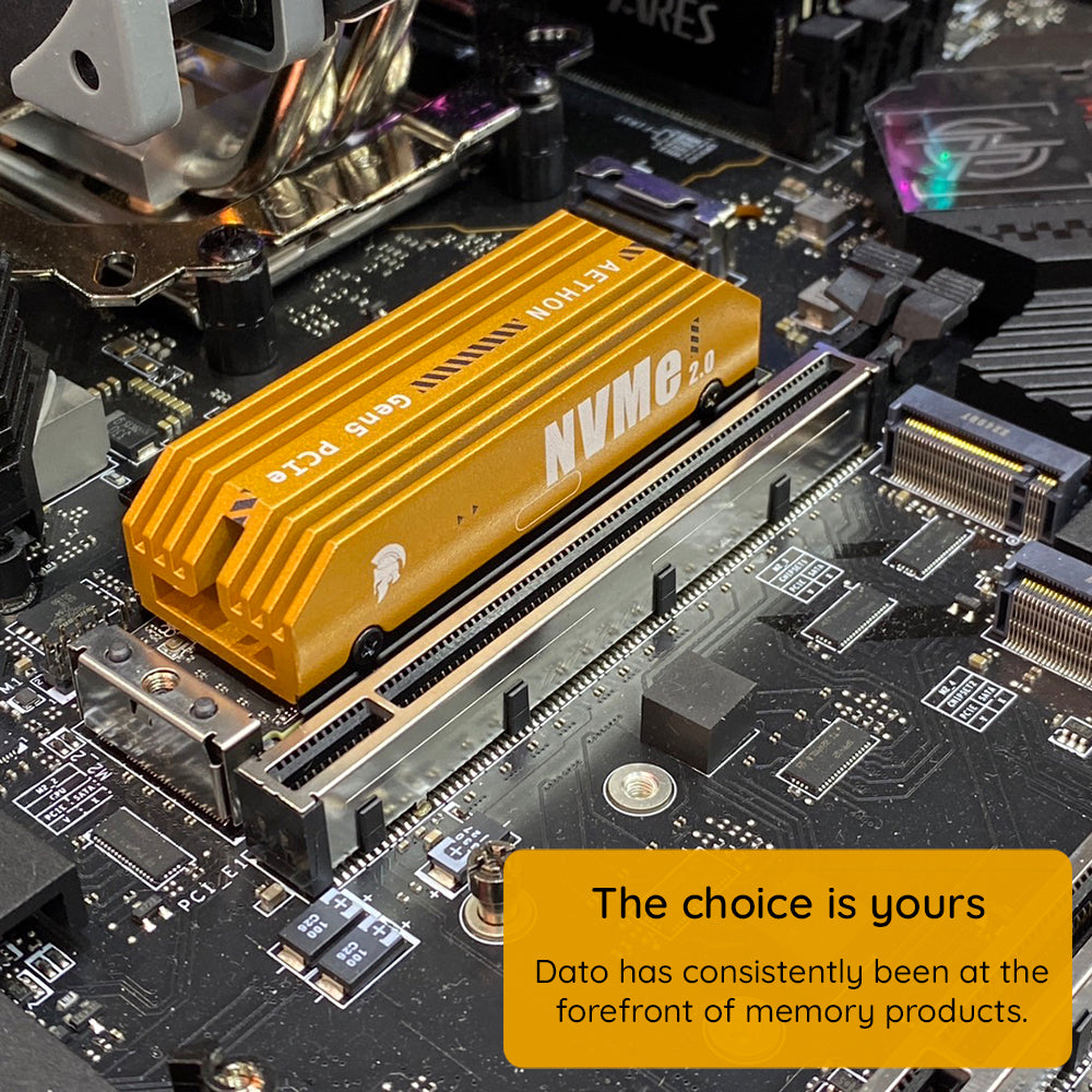 Solid State Drive (SSD) Dato Ares Aethon, NVME M.2, PCIe Gen5x4, 2TB, Svart ARSAT-2TB