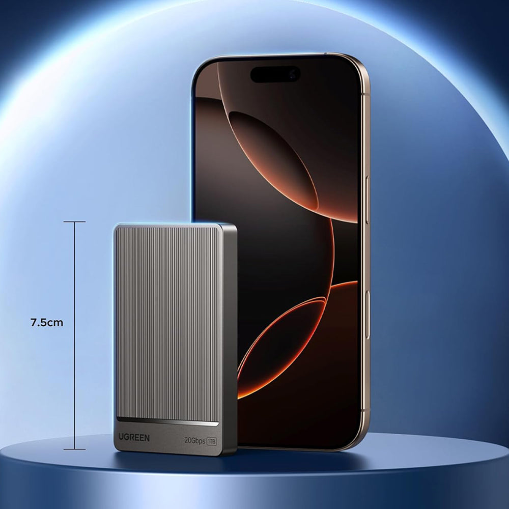 Solid State Drive (Extern SSD) UGREEN 35270, 1TB, Grå
