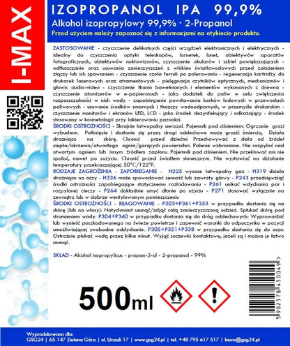 Spray Rengöring Isopropylalkohol GSG24 I-Max, 500ml
