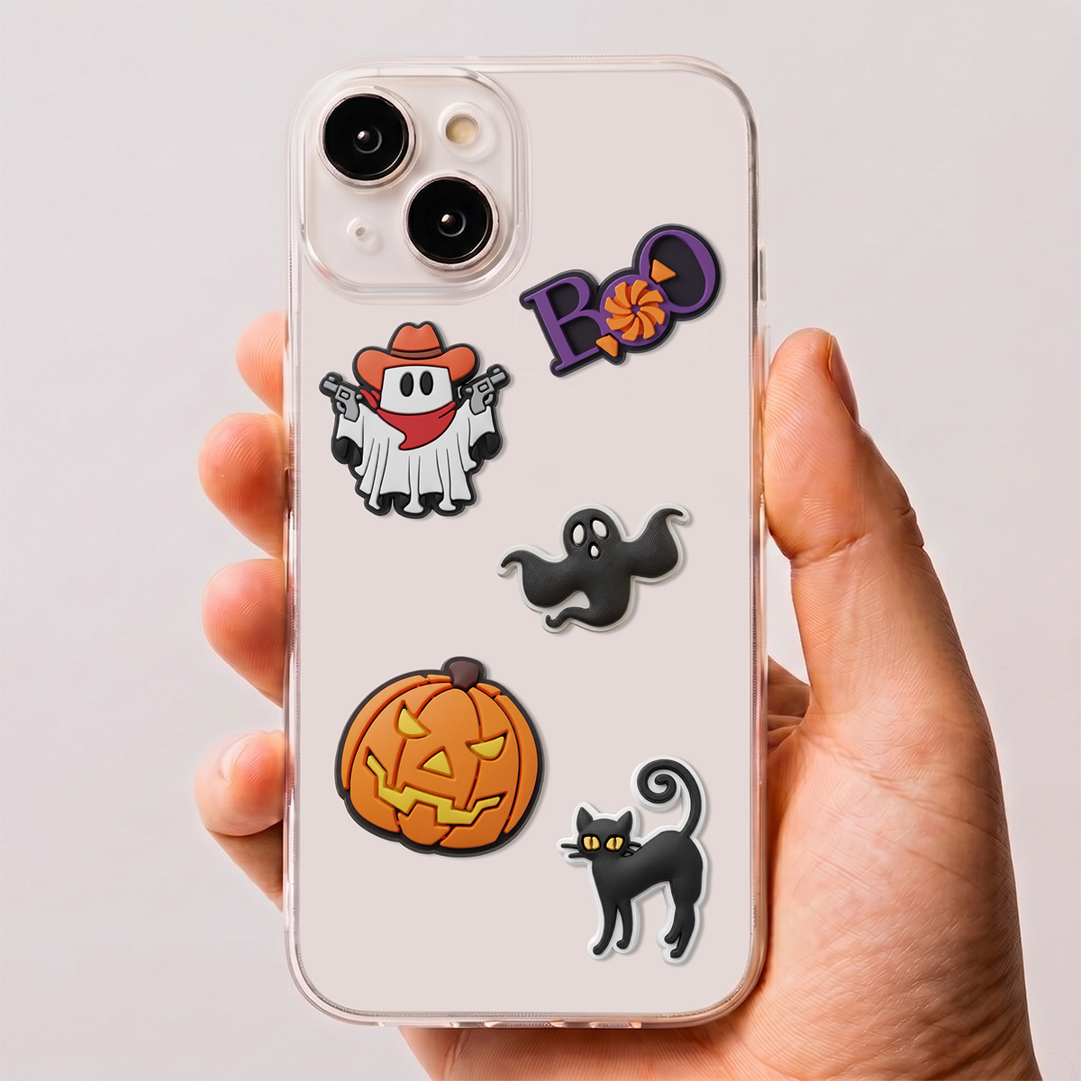 OEM Boo 3D Stickers for Phone / Tablet Case, Set of 5, Multicolor