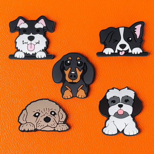 3D OEM Dog-klistermärke för telefon-/tabletfodral, set med 5 stycken, flerfärgat