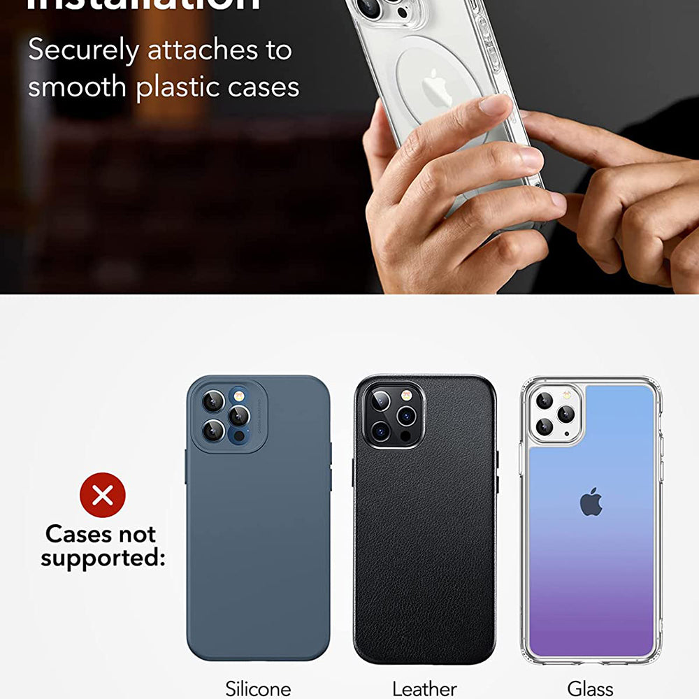 Metallisk ESR HaloLock-dekal, Set med 2 stycken, Vit