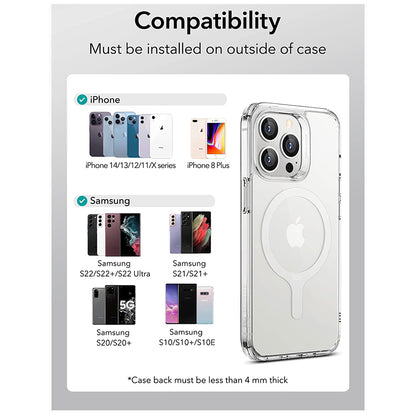 Metallisk ESR HaloLock-dekal, Set med 2 stycken, Vit