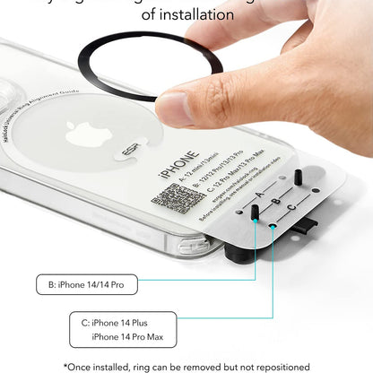 ESR HaloLock Metalldekal, Set med 2 stycken, Svart Silver