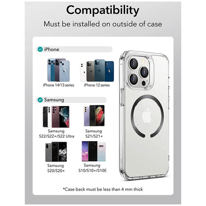 ESR HaloLock Metalldekal, Set med 2 stycken, Svart Silver