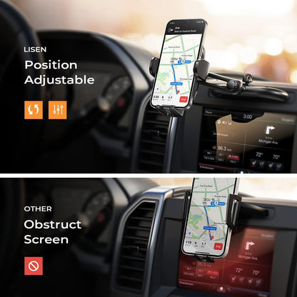 Lisen 2in1 Car Holder, 4.7inch - 7.2inch, Black YL0222040016