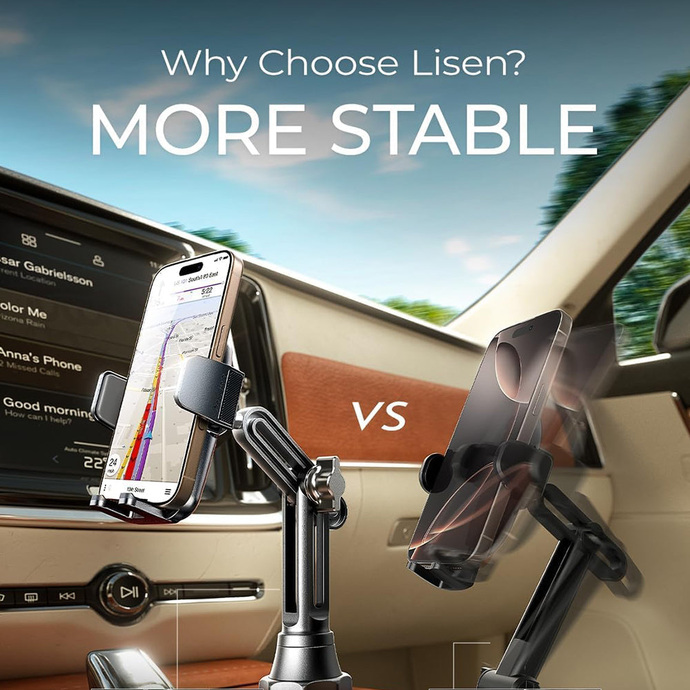 Lisen Car Holder for Phone / Tablet, 4.5inch - 12.9inch, Black YL0223070048