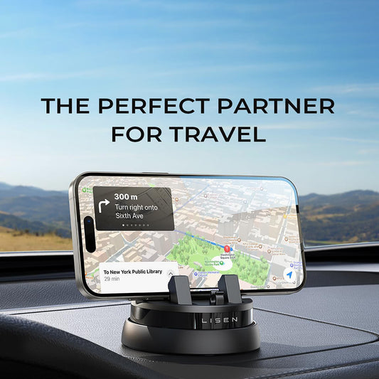 Lisen Bilhållare för Telefon / Surfplatta med tjocklek 6mm - 13mm, Svart YL0224060015