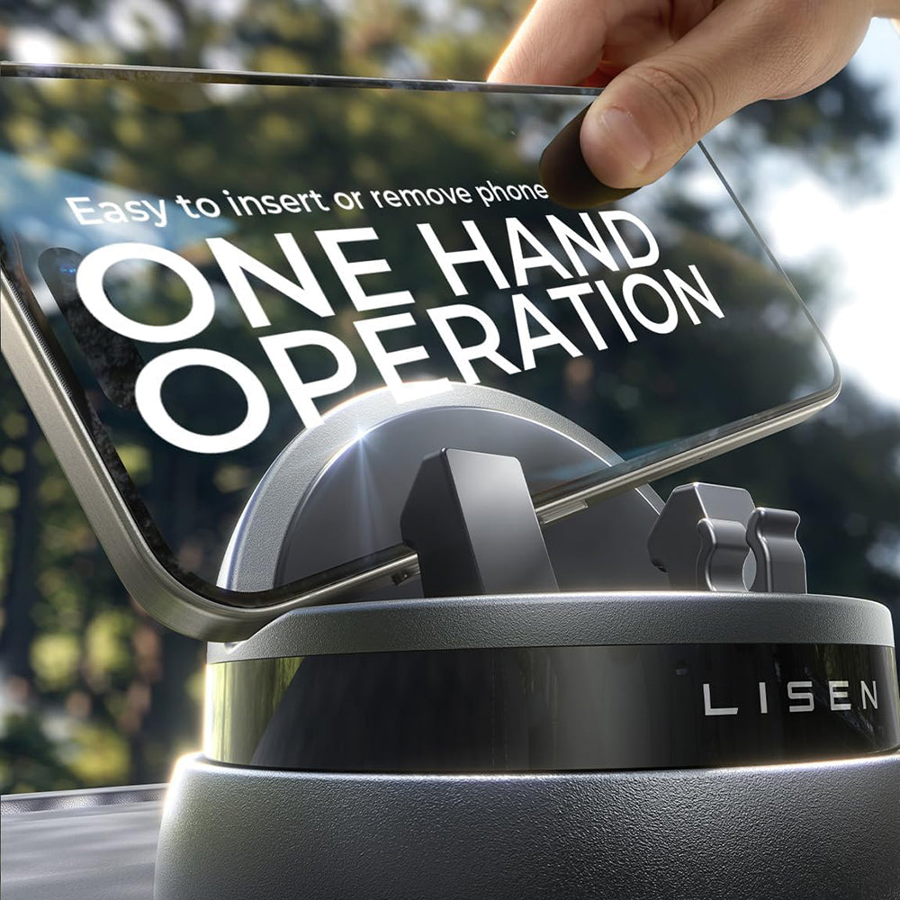 Lisen Car Holder for Phone / Tablet with thickness 6mm - 13mm, Black YL0224060015