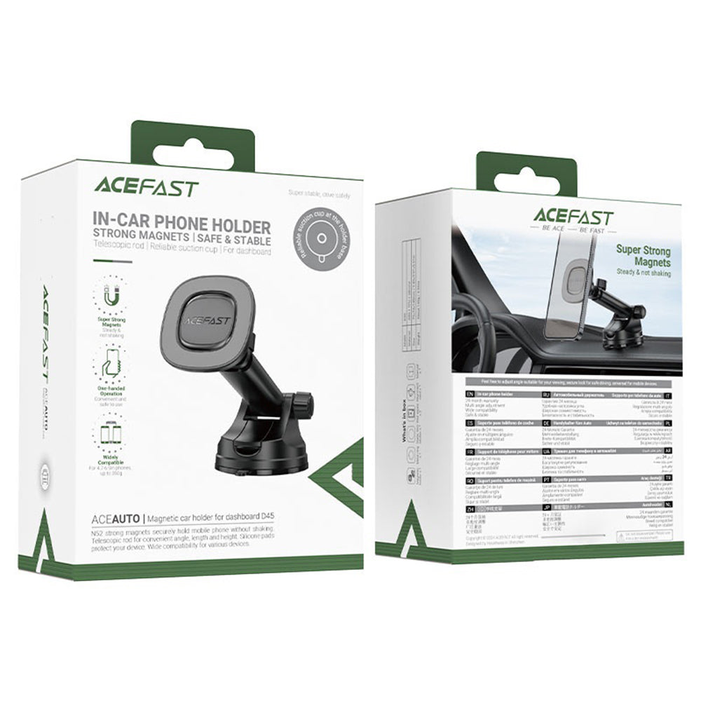 Magnetisk Bilhållare Acefast D45, Universal, Svart