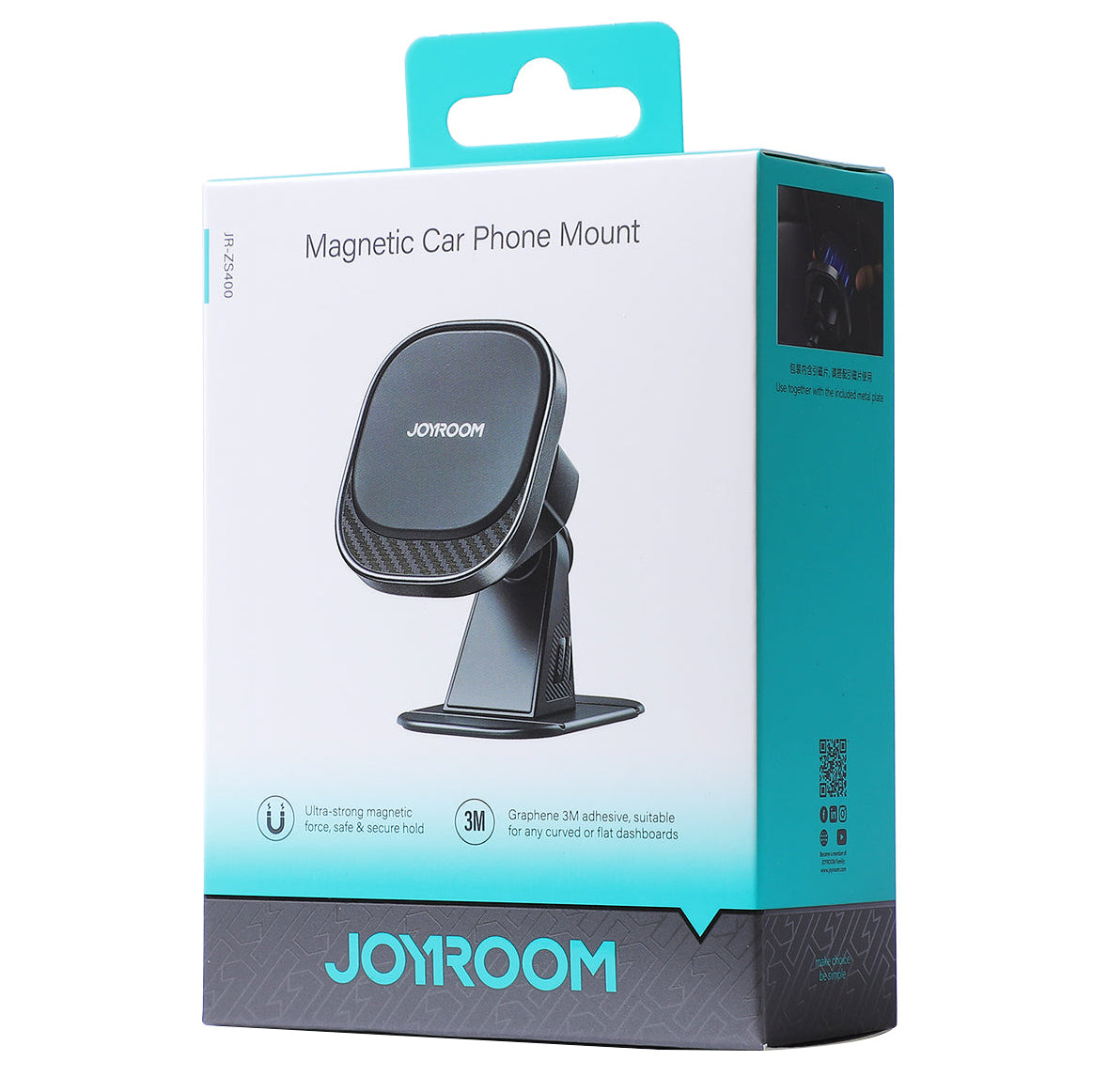 Joyroom JR-ZS400 Magnetiskt bilfäste, universal, svart 