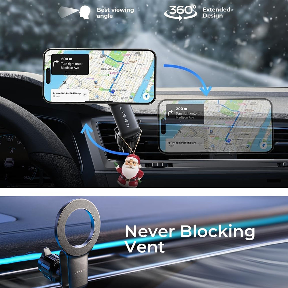 Magnetisk Bilhållare Lisen, Universal, Svart YL0224050012