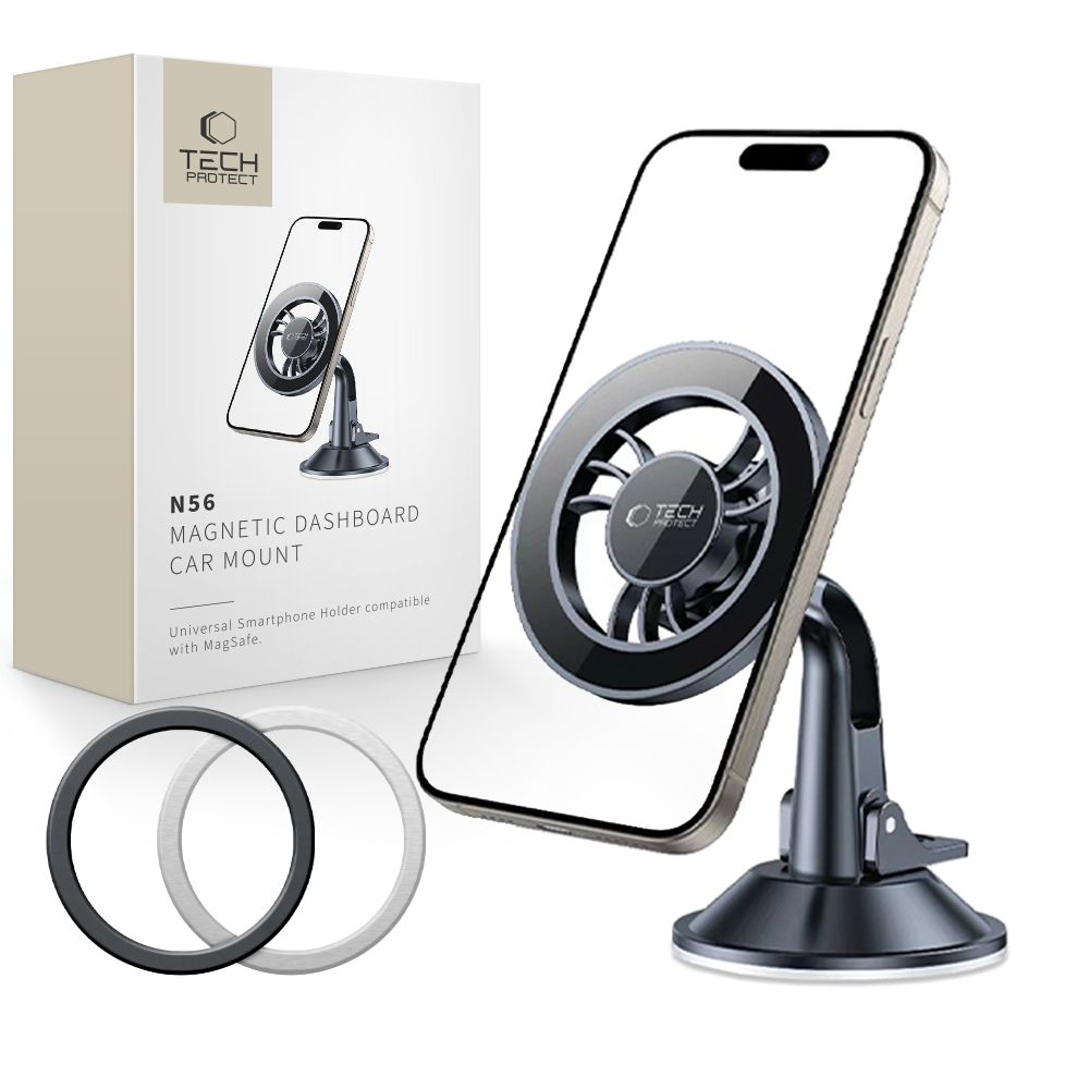 Magnetisk Bilhållare Tech-Protect N56 Dash, Universal, Svart