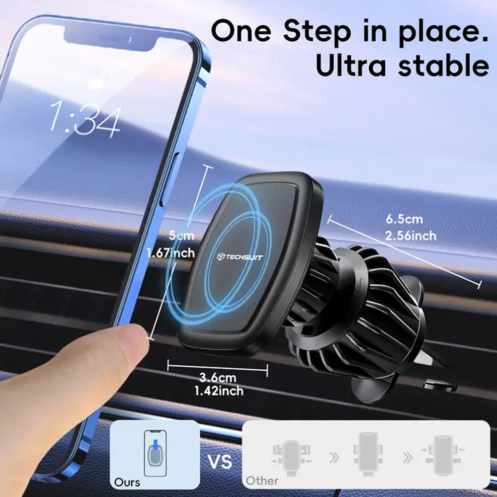 Magnetisk Bilhållare Techsuit S2, Universal, Svart