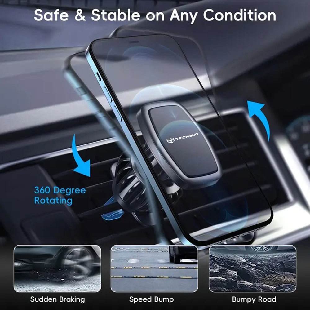 Magnetisk Bilhållare Techsuit S2, Universal, Svart