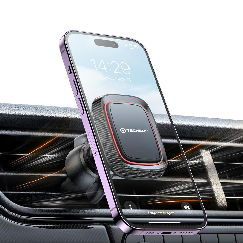 Magnetisk Bilhållare Techsuit S4, Universal, Svart Röd