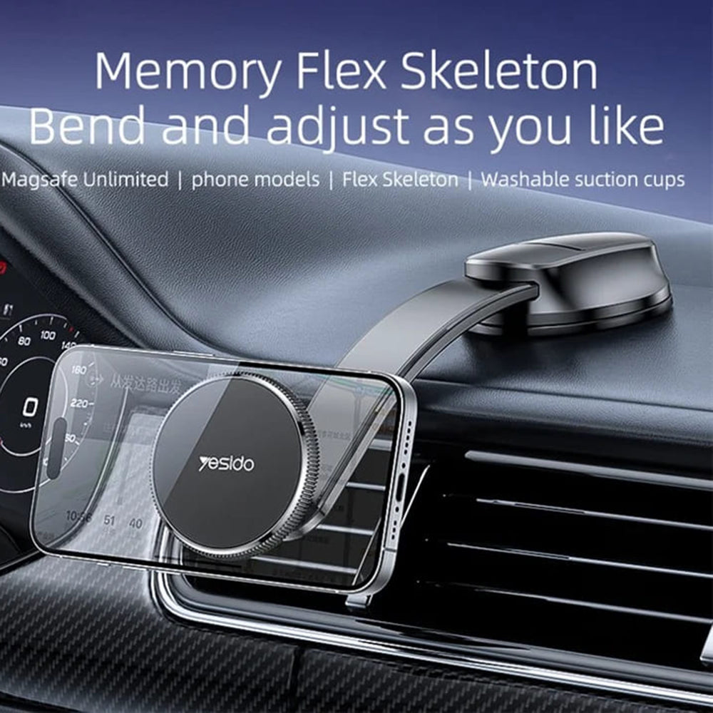 Magnetisk Bilhållare Yesido C176, Universal, Svart