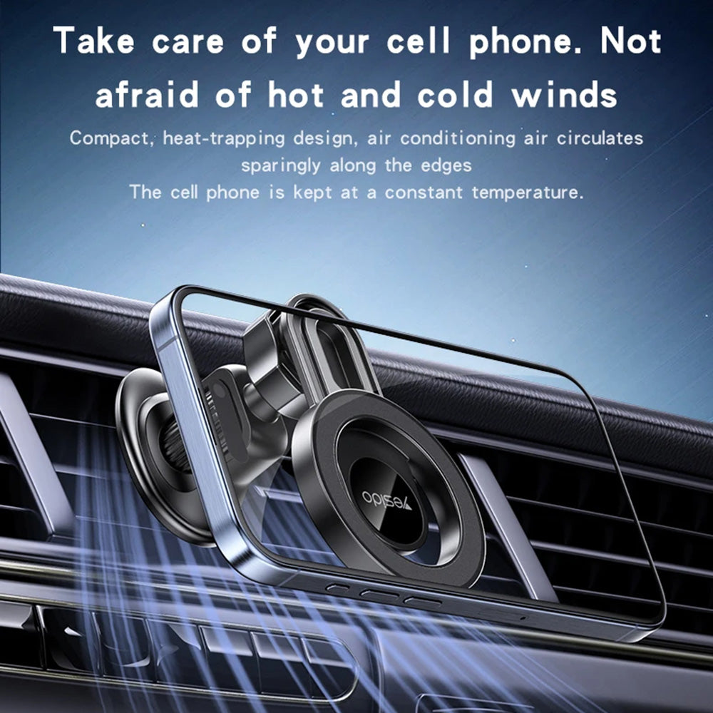 Magnetisk Bilhållare Yesido C209, Universal, Svart