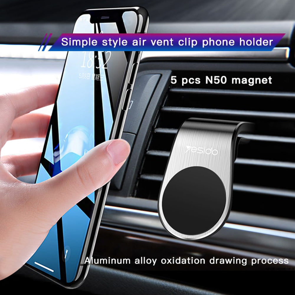 Magnetisk Bilhållare Yesido C64, Universal, Svart